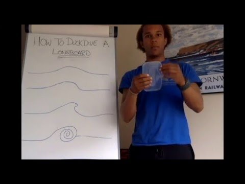How to Duck Dive a Longboard with Shoulder Drop Technique by Ten Toes Surf